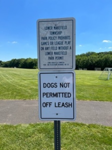 Dogs Off Leash Signage